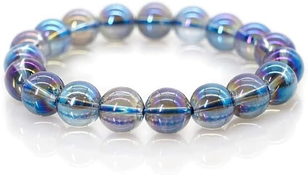 natural angel aura quartz bracelet