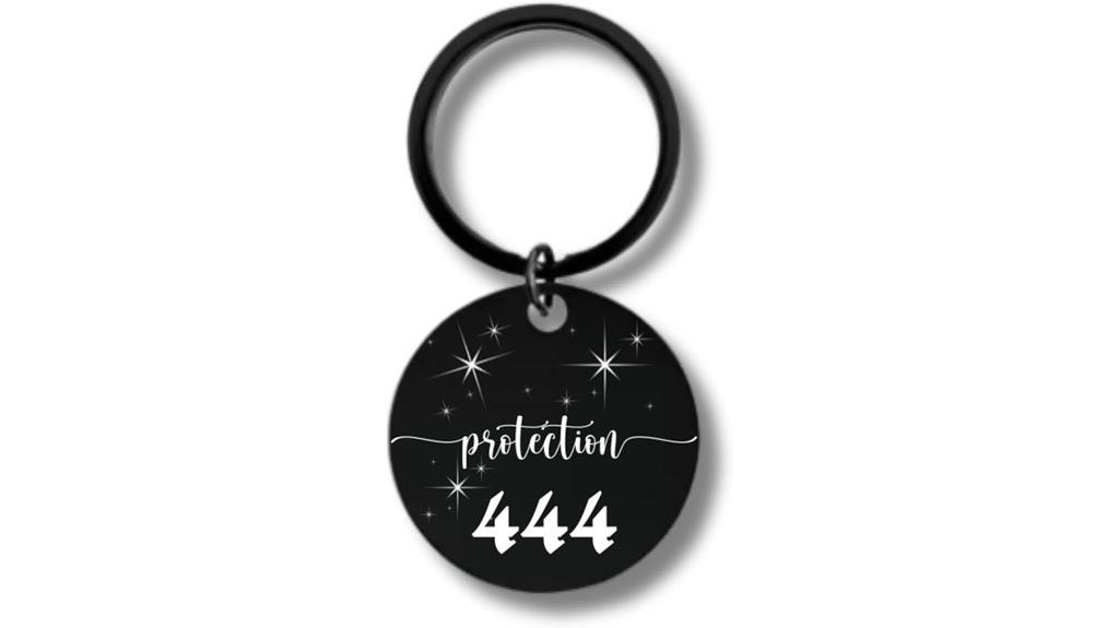 numbered stainless steel keychain