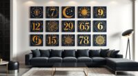 numerology wall decor ideas