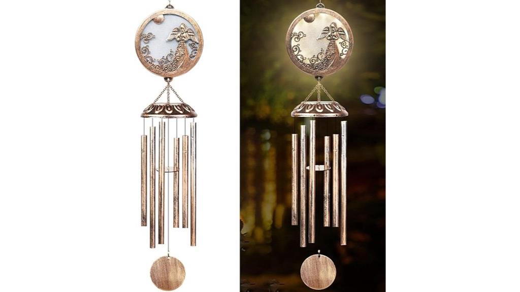 outdoor solar angel chimes