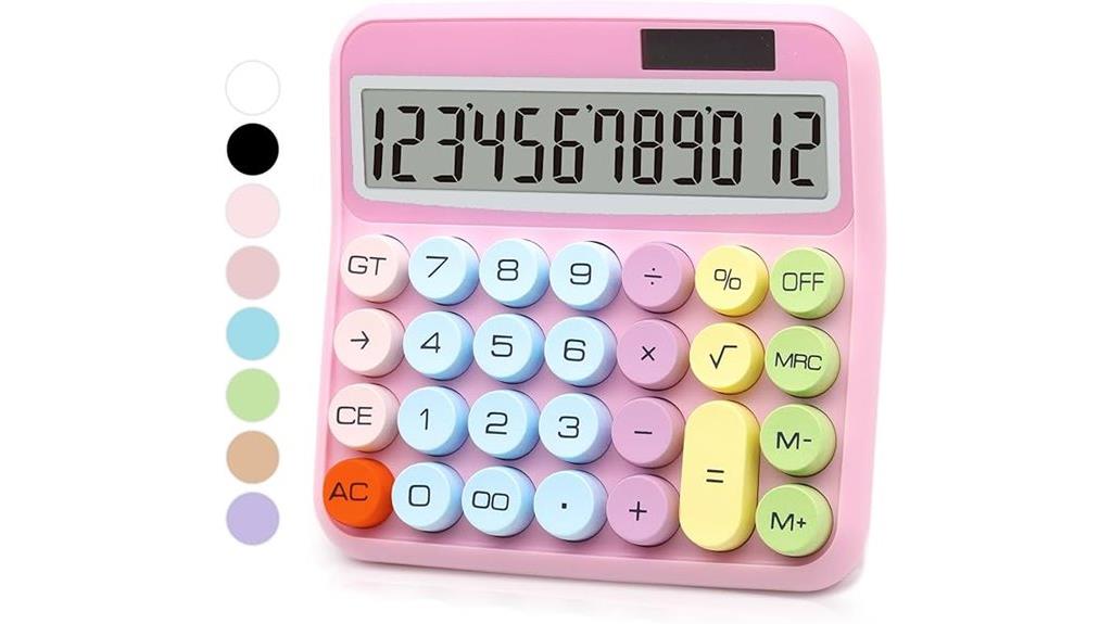 pink large lcd calculator