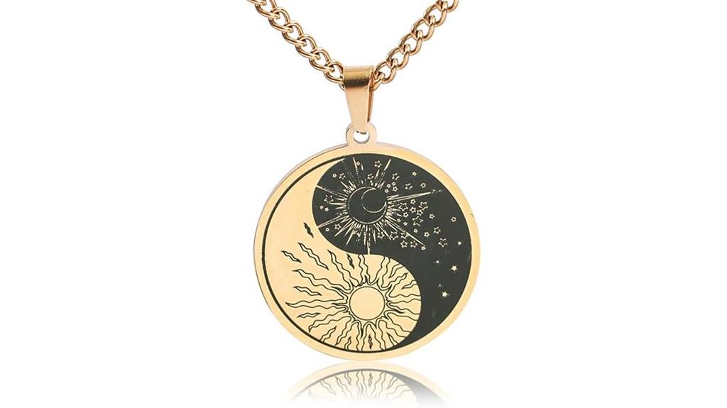 pink town yin yang necklace