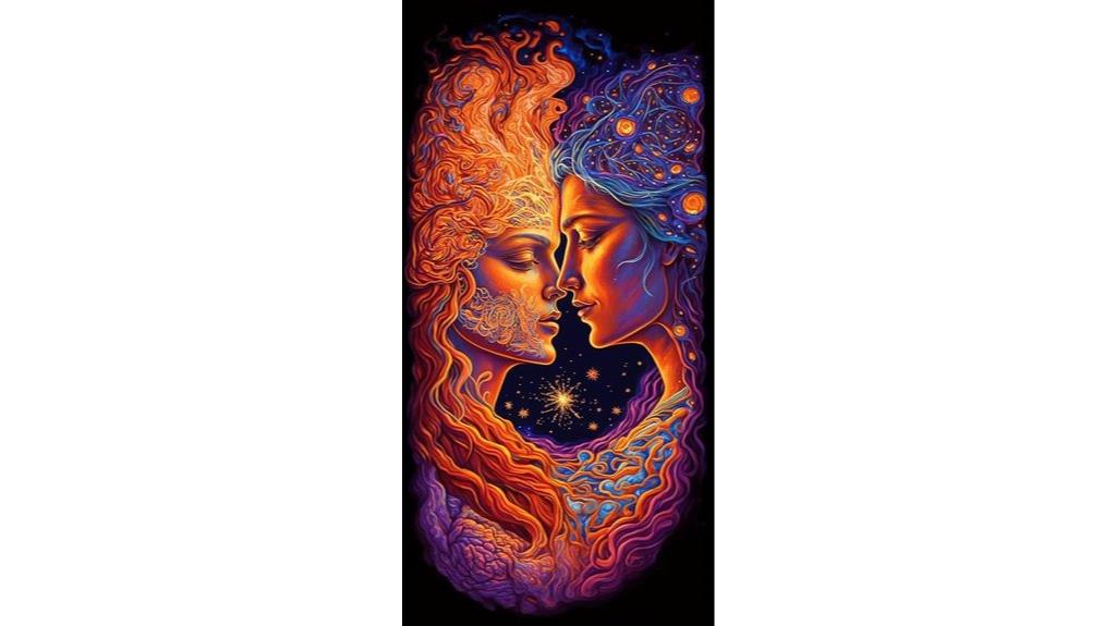 psychedelic twin flame poster