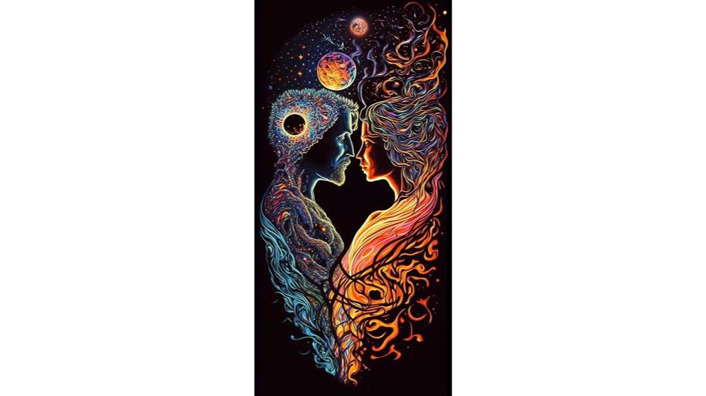 psychedelic twin flame poster