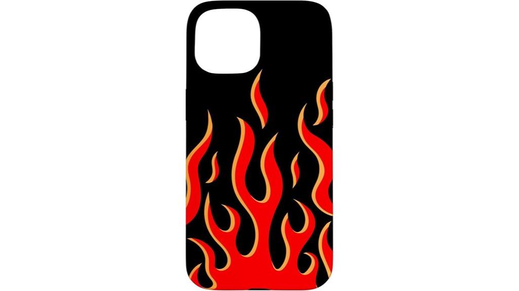 red flame psychedelic phone case