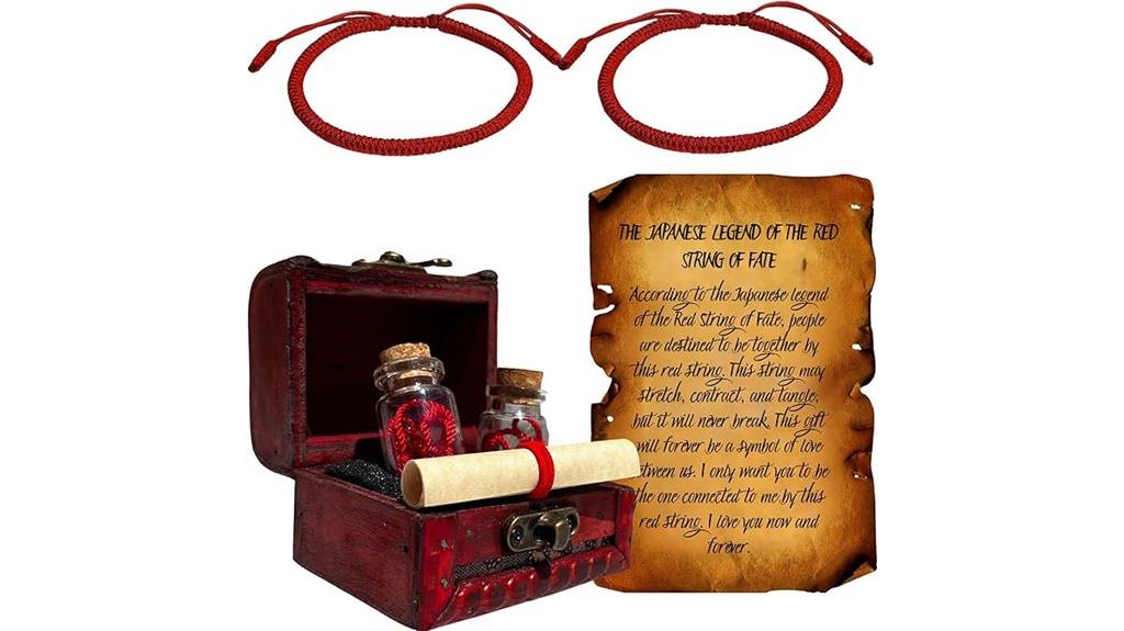 red string couple bracelets
