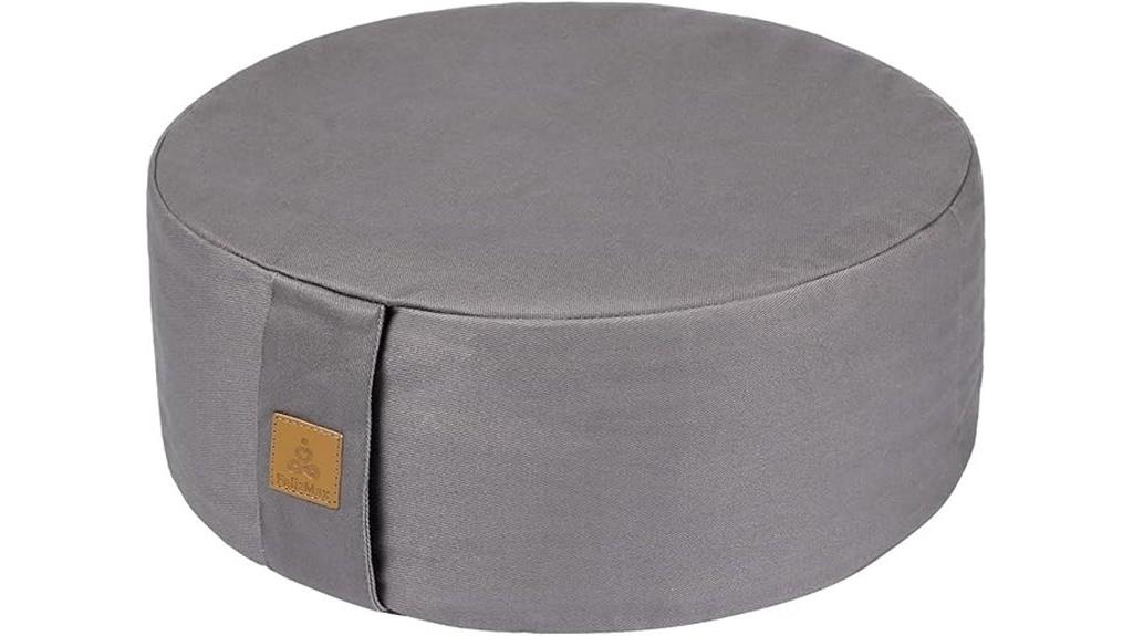 round buckwheat meditation cushion
