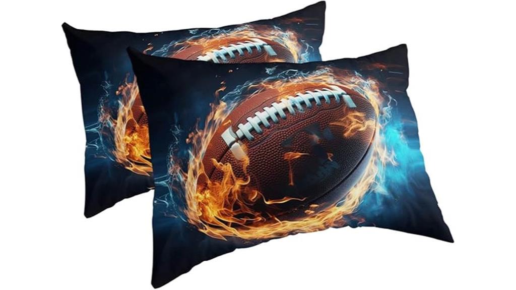 rugby flame pillowcases set