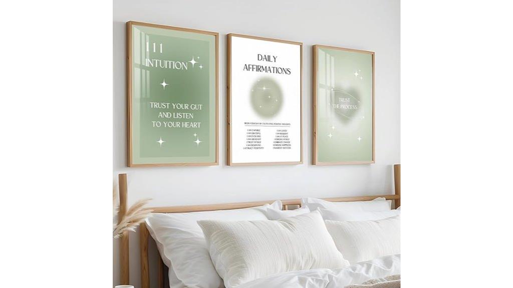 sage green angel art