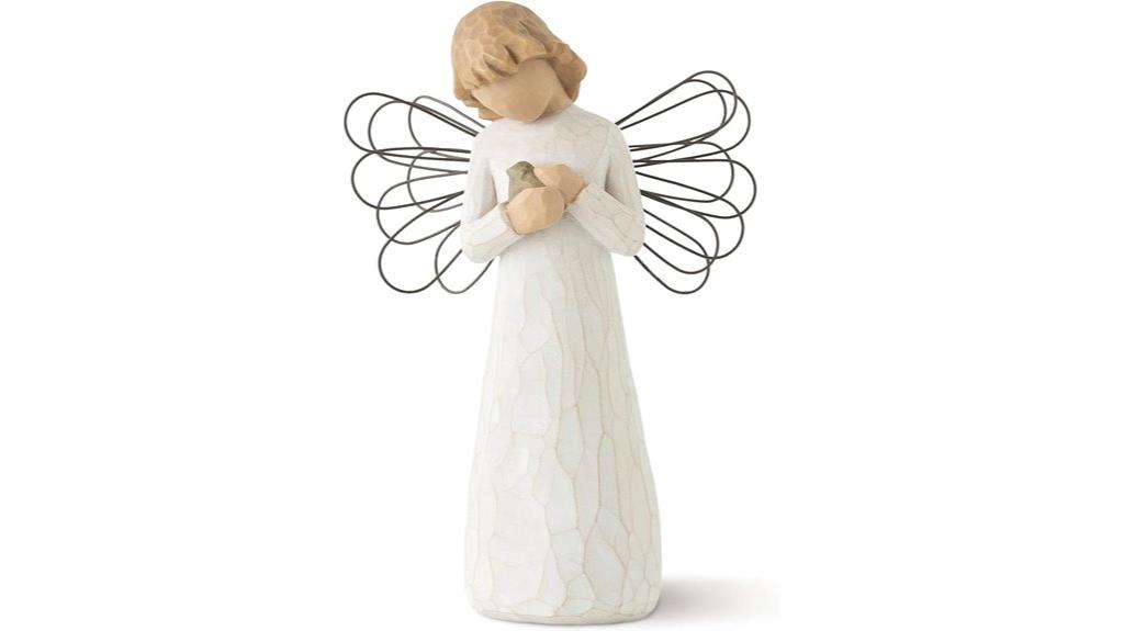 sculpted hand painted angel figure