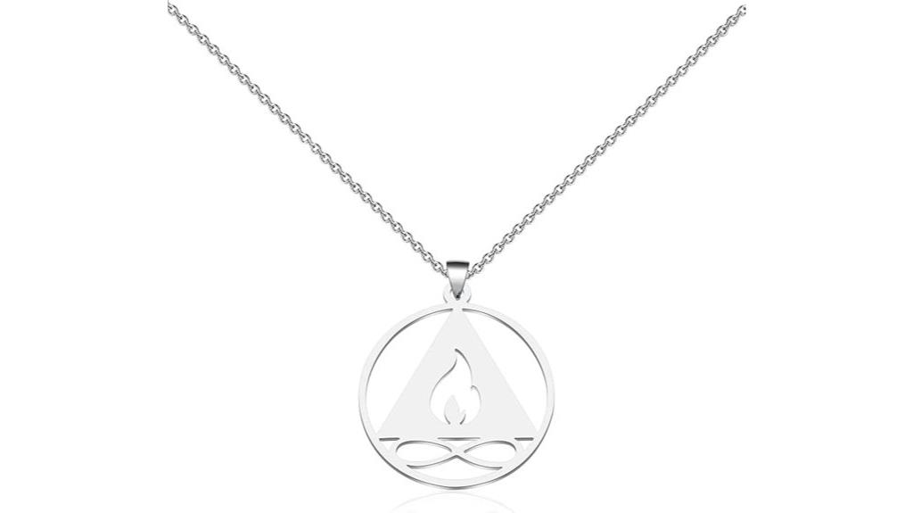 stainless steel flame pendant