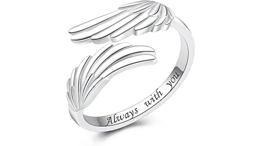 sterling silver feather ring