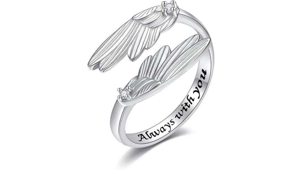 sterling silver wing ring
