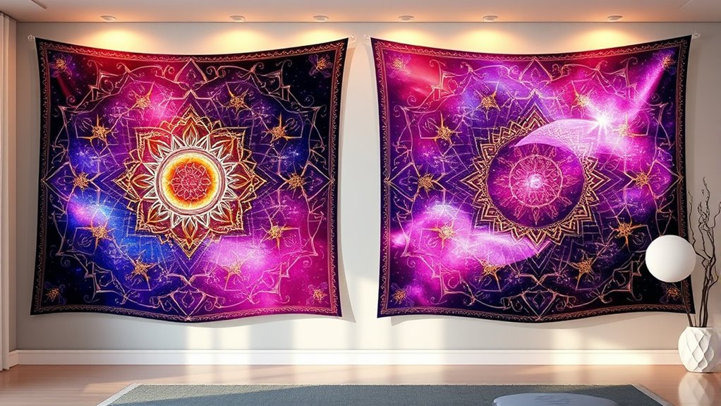 top twin flame wall tapestries