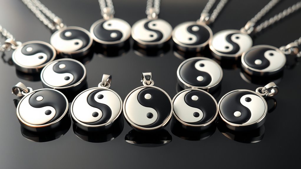 twin flame yin yang pendants