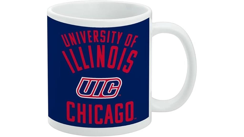 uic flames white mug
