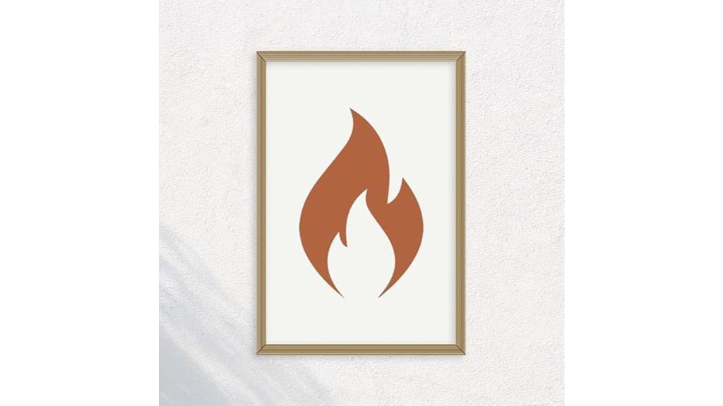 unframed fire flame print