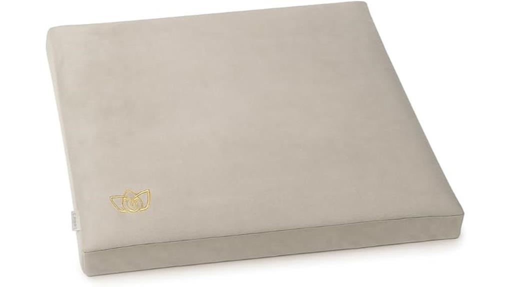 velvet covered florensi meditation cushion