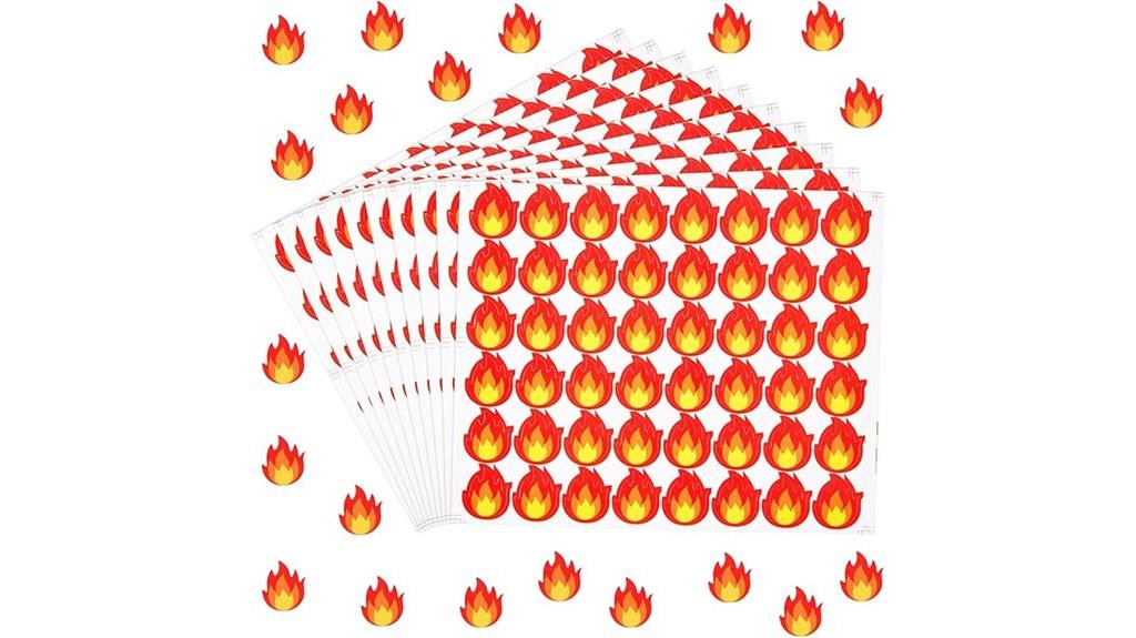 waterproof flame stickers