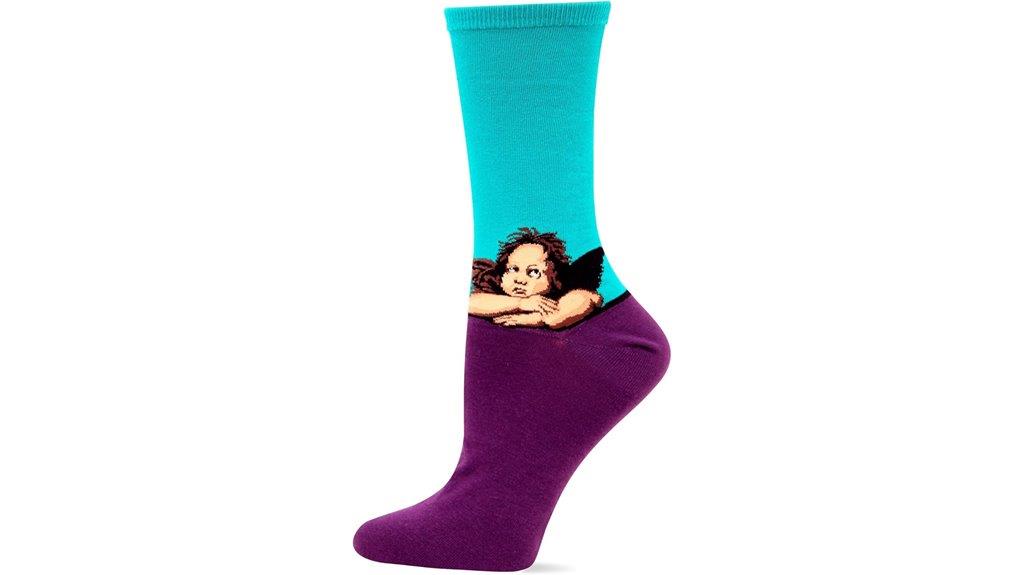 women s artistic crew socks
