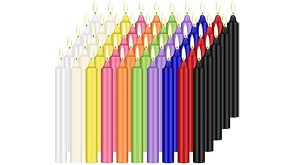 100 unscented mini taper candles