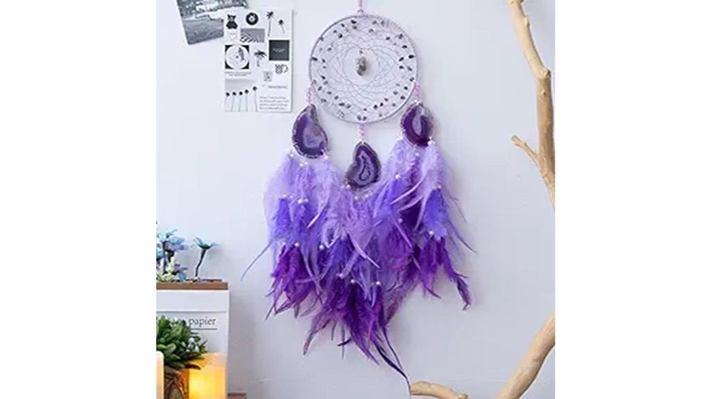 agate dream catcher with crystal