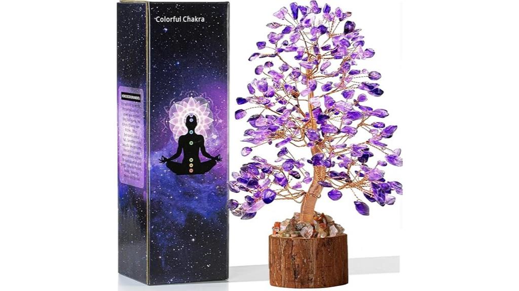 amethyst chakra tree decor