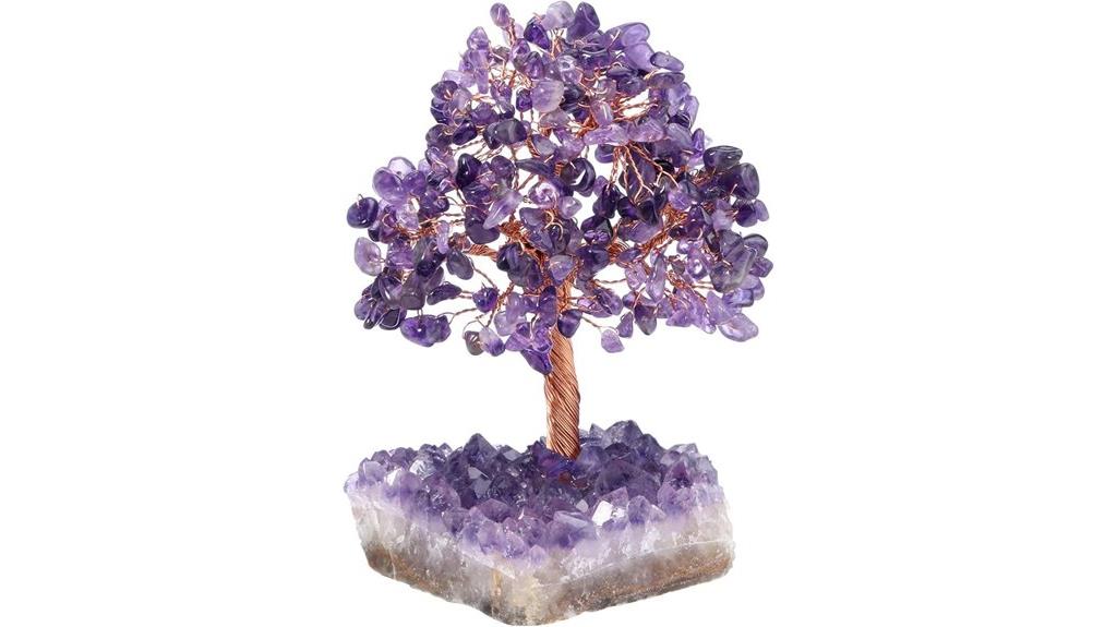 amethyst money tree decor