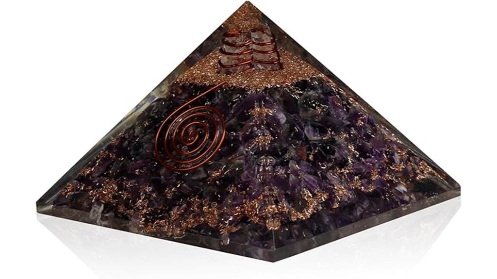 amethyst orgone energy pyramid