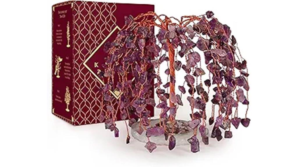 amethyst tree chakra decor