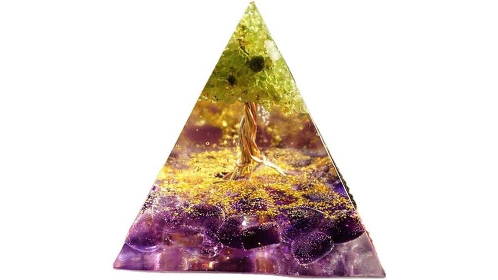 aquamarine orgonite pyramid