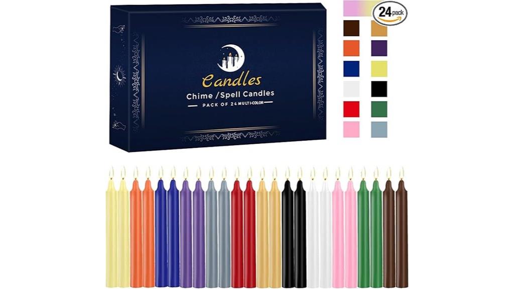assorted color spell candles