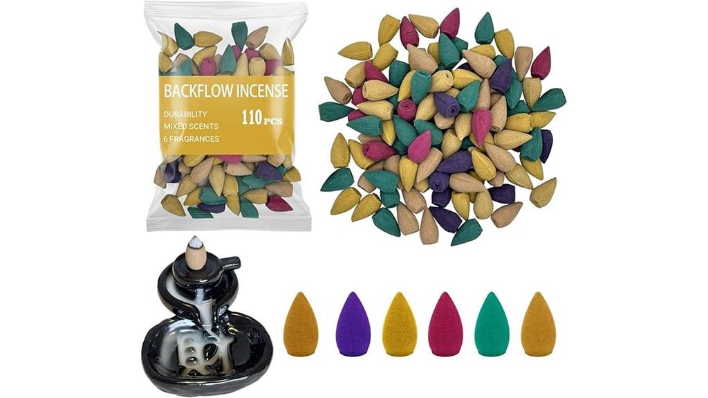 backflow incense cone set