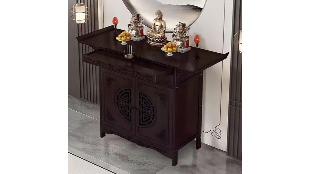 bamboo home shrine table