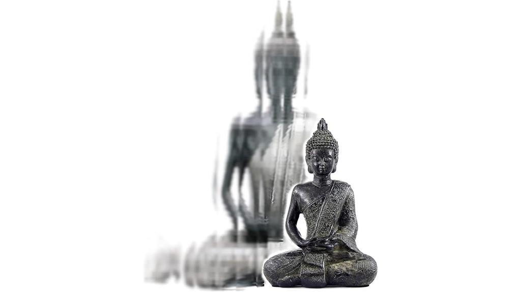 black buddha meditation statue