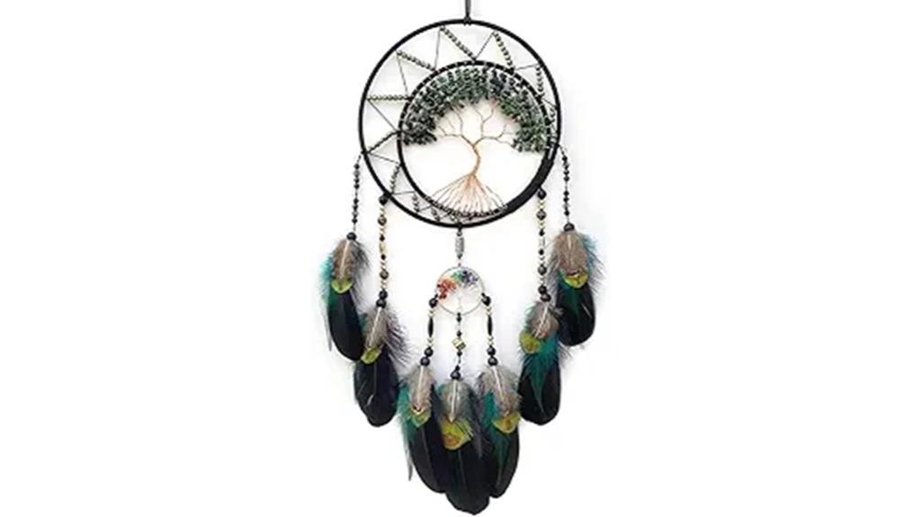 black feather dream catcher