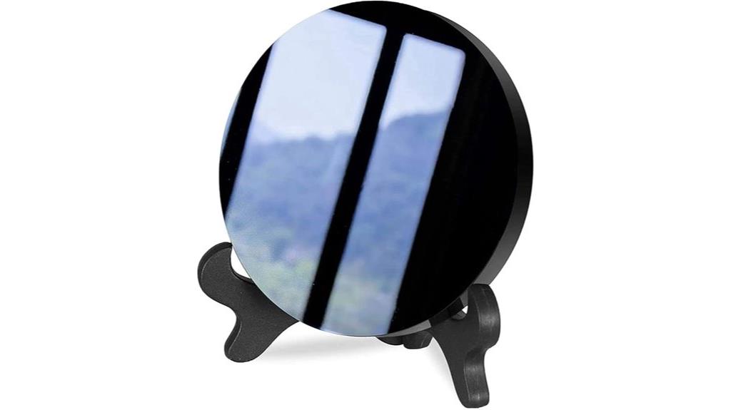 black obsidian scrying mirror