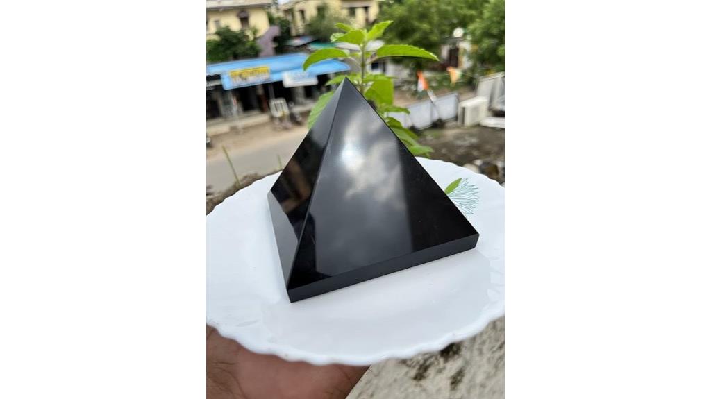 black shungite pyramid for emf