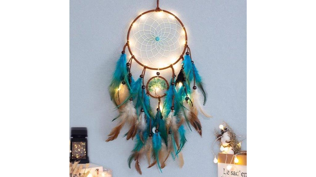 blue dreamcatcher tree wall