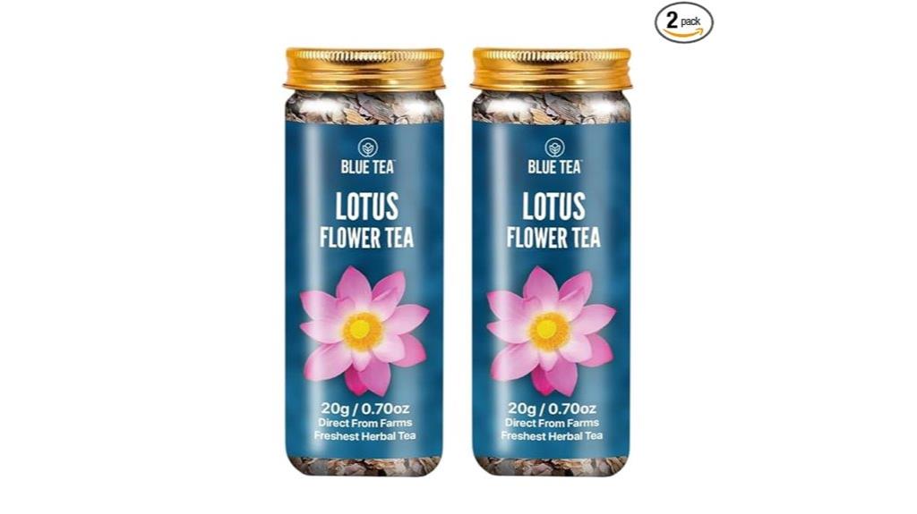blue tea pink lotus