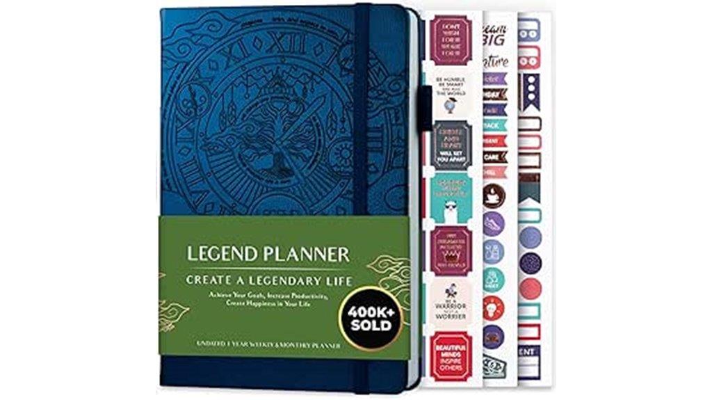 blue weekly monthly planner