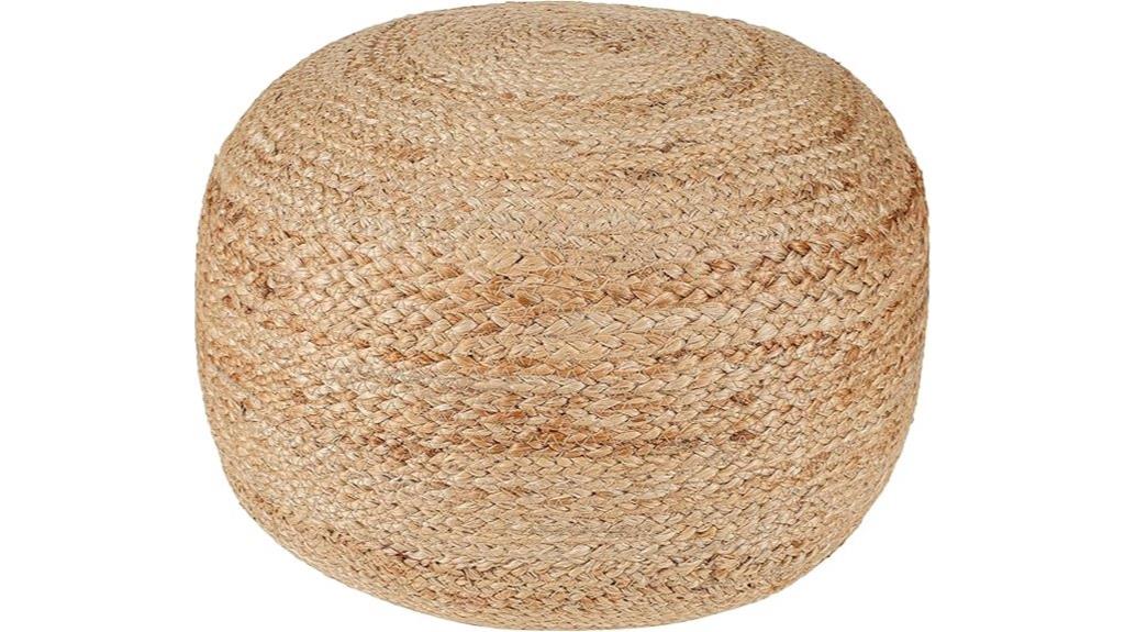 boho jute ottoman footrest