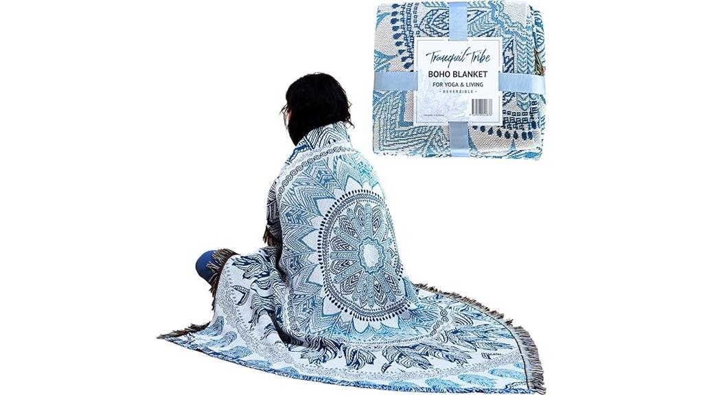 boho meditation yoga blanket