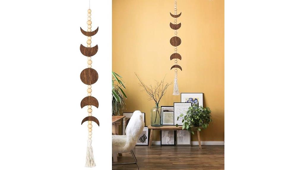 boho moon beaded wall
