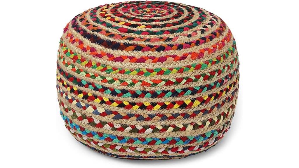 braided boho foot rest