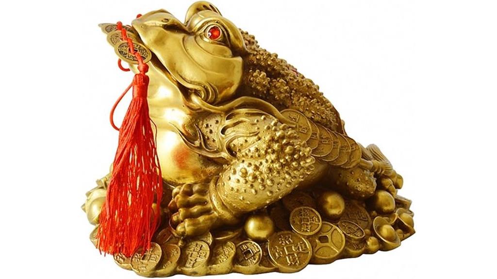 brass frog money charm