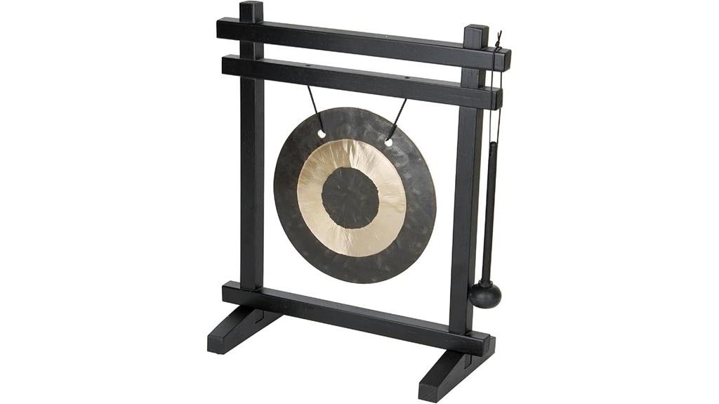 brass hand hammered desk gong