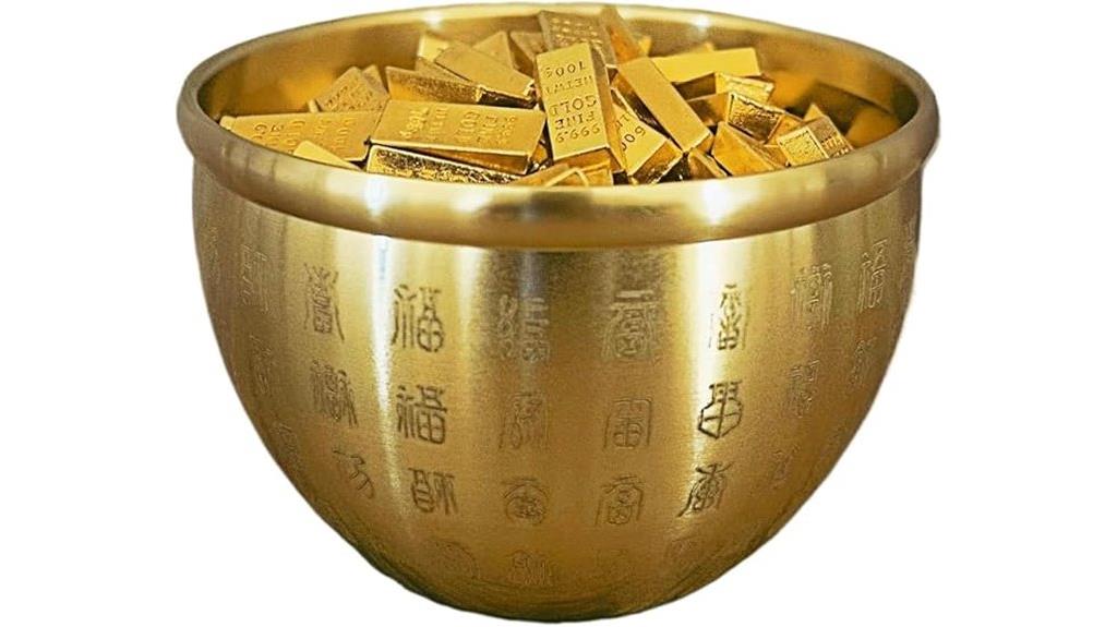 brass money bowl decor