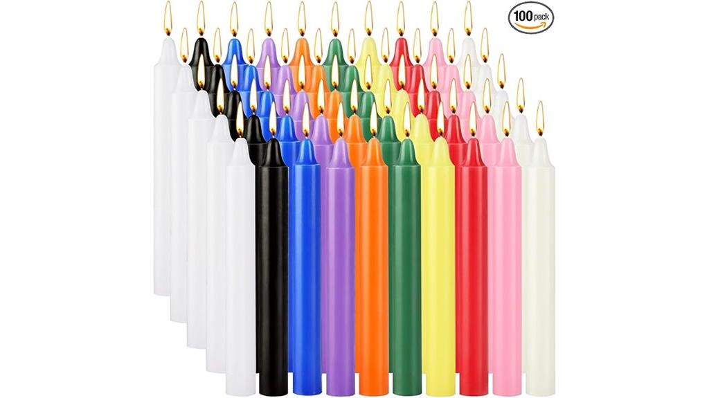 bulk colored taper candles