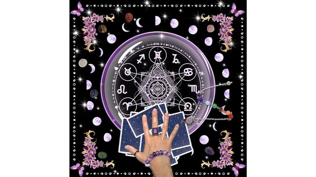 butterfly themed tarot cloth